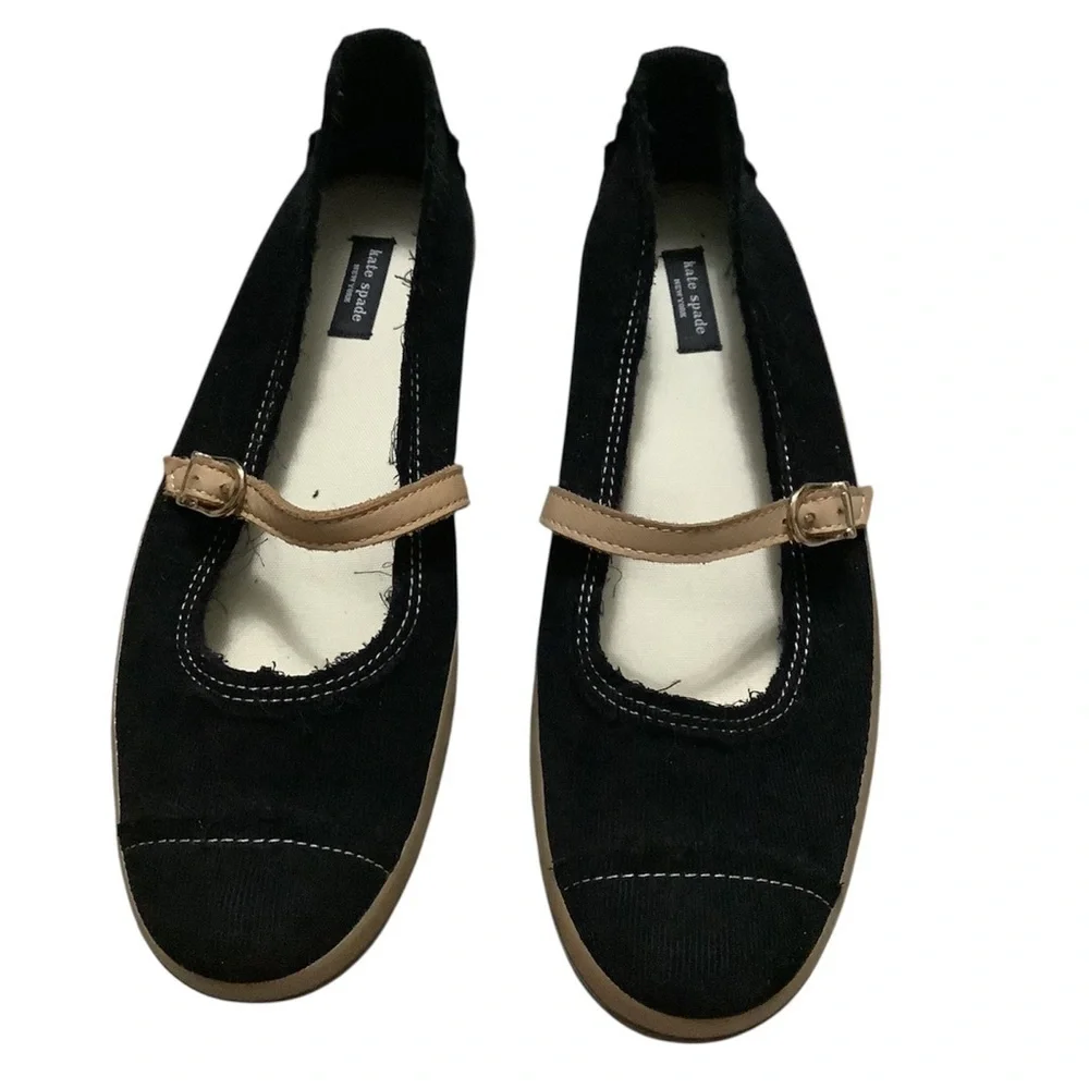 Kate spade black corduroy Mary Jane women’s flats